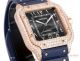 THB Factory Cartier Ice Out Santos Extra-Thin movement Watch Rose Gold-Black Rubber strap (4)_th.jpg